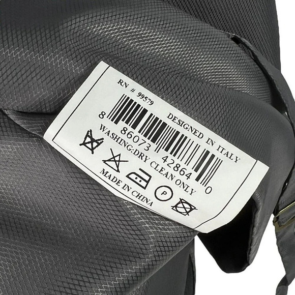 Caravelli Slim Blazer Men's Size 46S Suit Jacket 2 Button w/ Matching Vest Grey - Picture 8 of 16